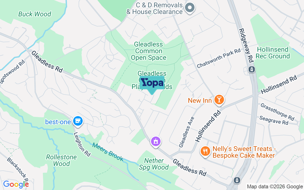 Map showing the location of S12 2RX