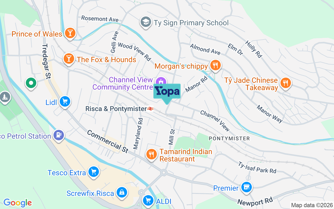Map showing the location of NP11 6LG
