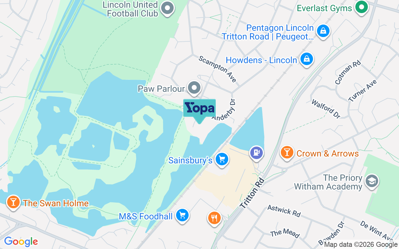 Map showing the location of LN6 0BN