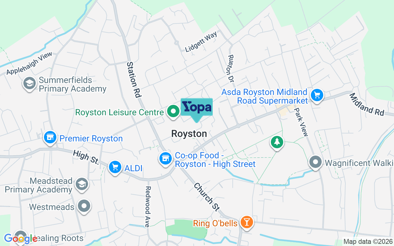 Map showing the location of S71 4GE