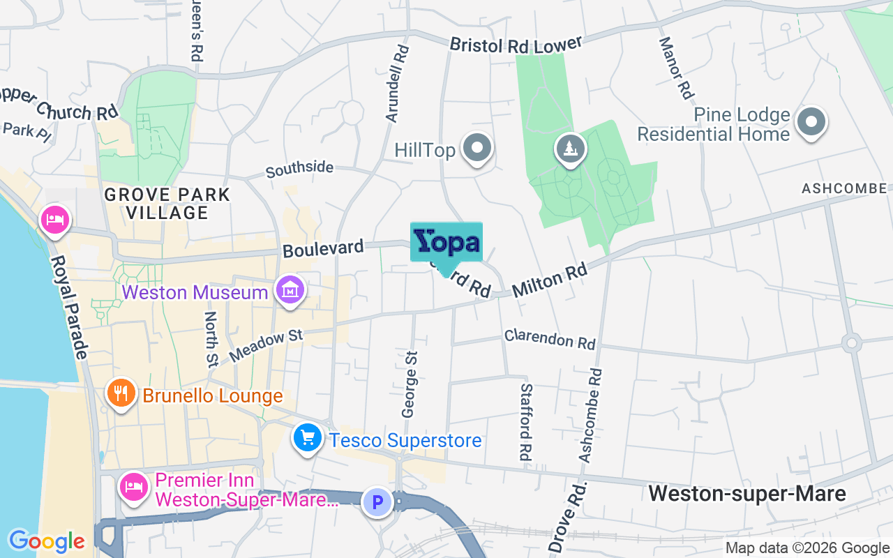Map showing the location of BS23 2RF