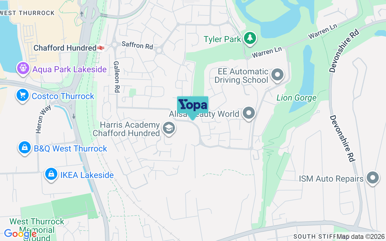 Map showing the location of RM16 6BE