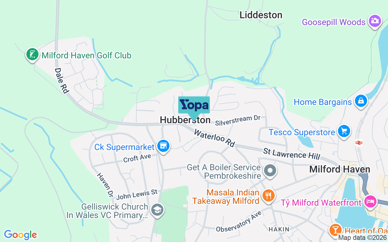 Map showing the location of SA73 3PW