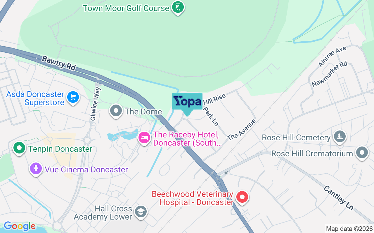 Map showing the location of DN4 5LQ