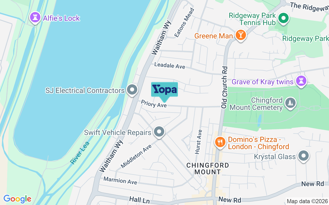 Map showing the location of E4 8AD