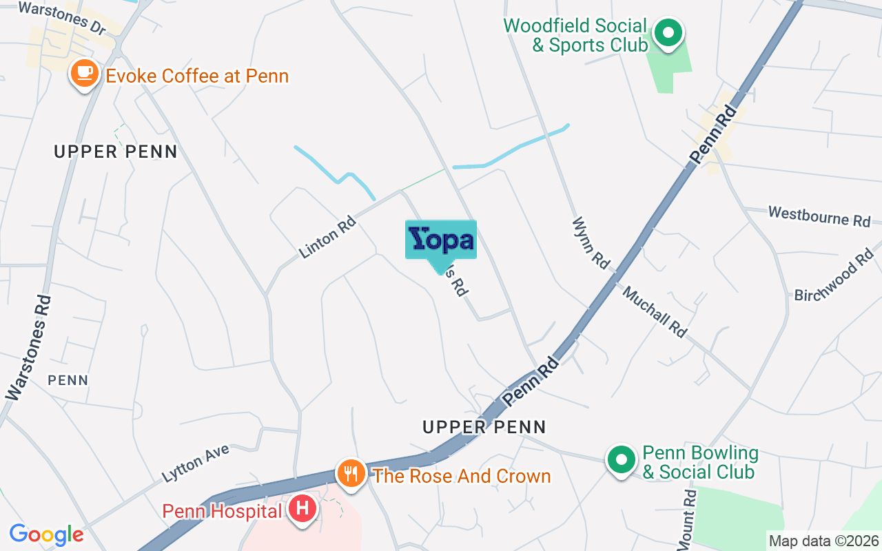 Map showing the location of WV4 4BQ