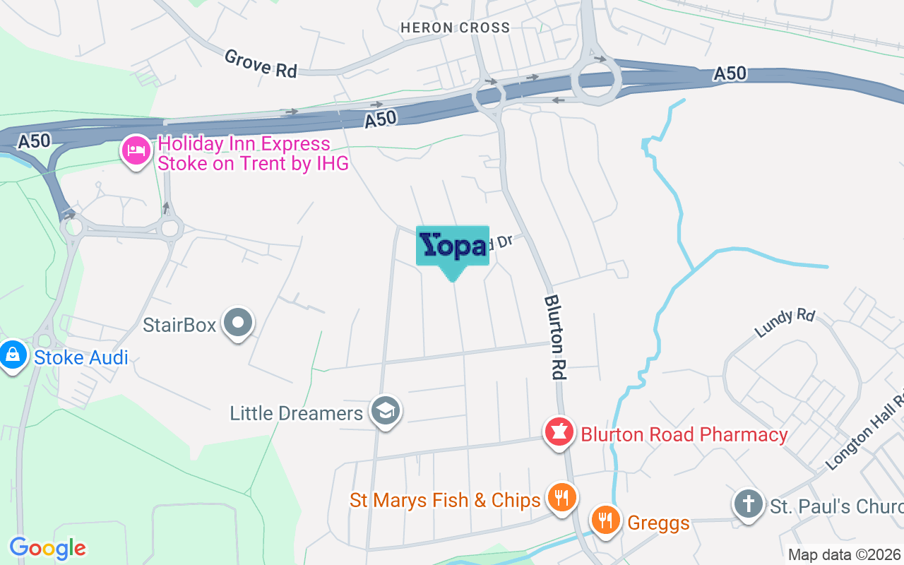 Map showing the location of ST3 2DF