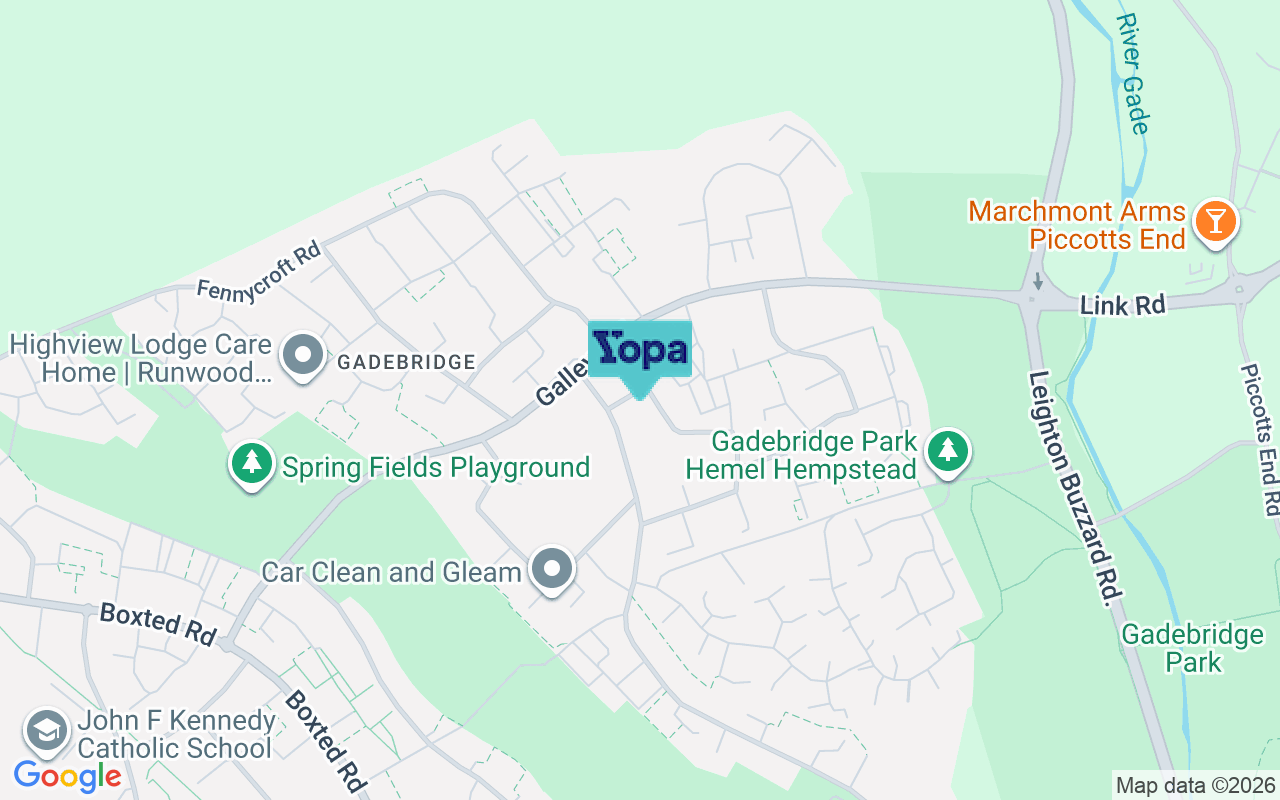 Map showing the location of HP1 3JE