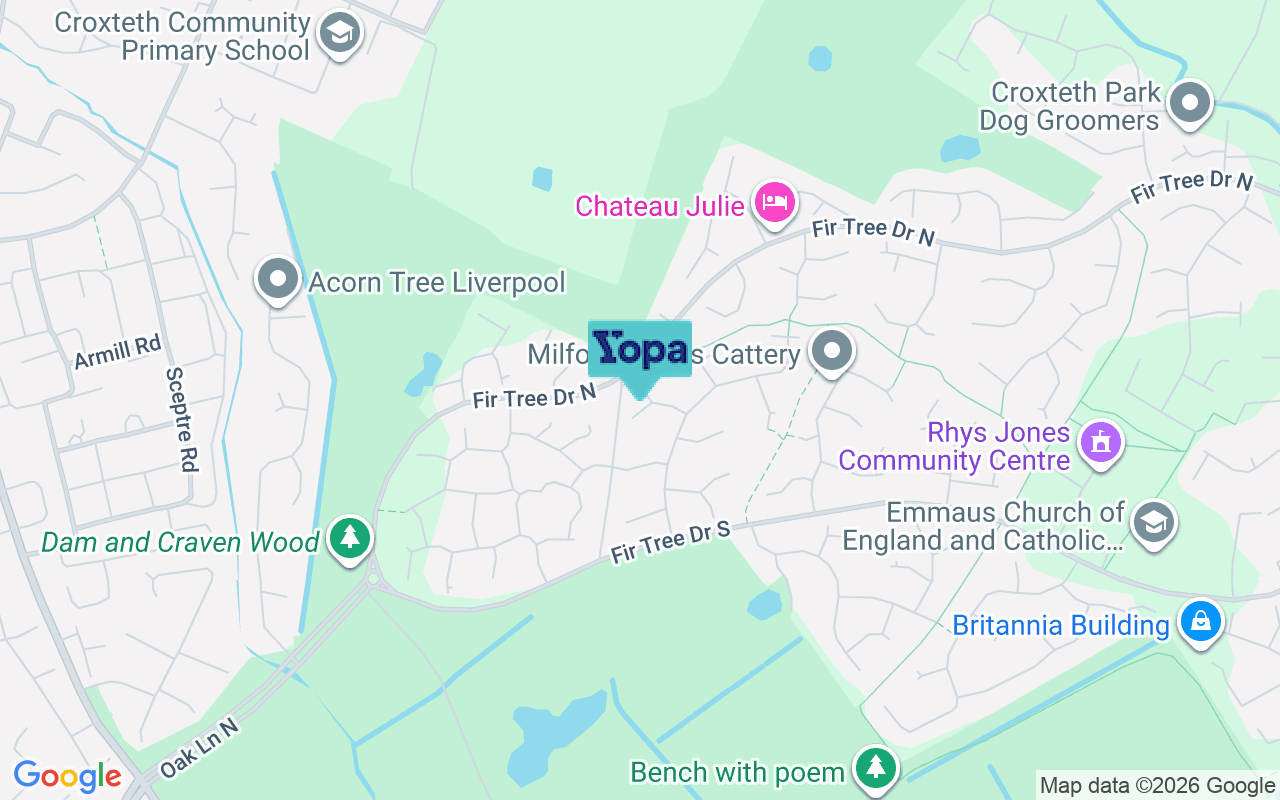 Map showing the location of L12 0JL