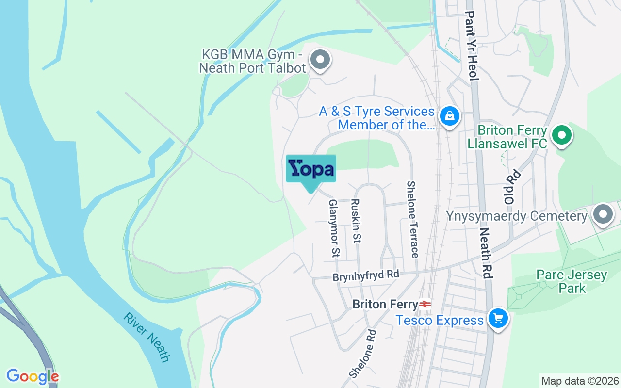 Map showing the location of SA11 2LG