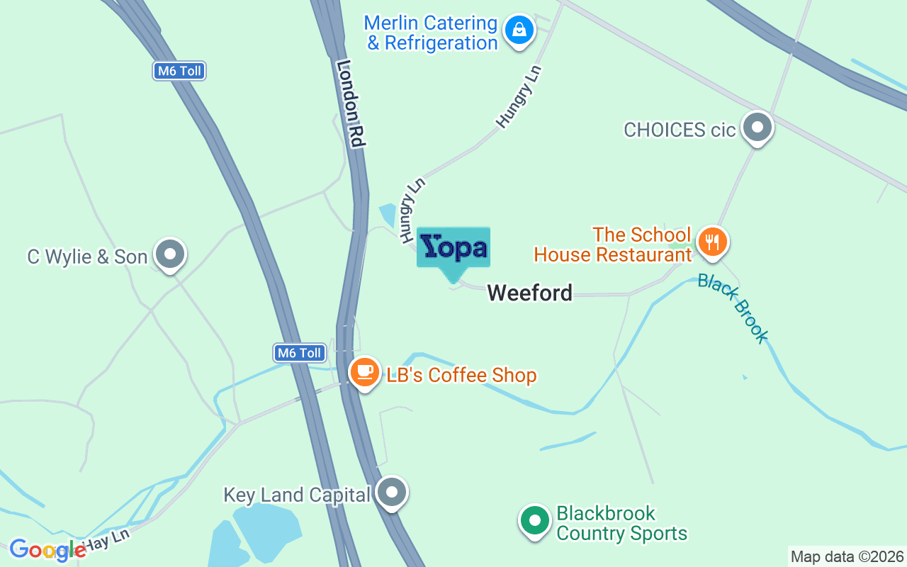 Map showing the location of WS14 0PW