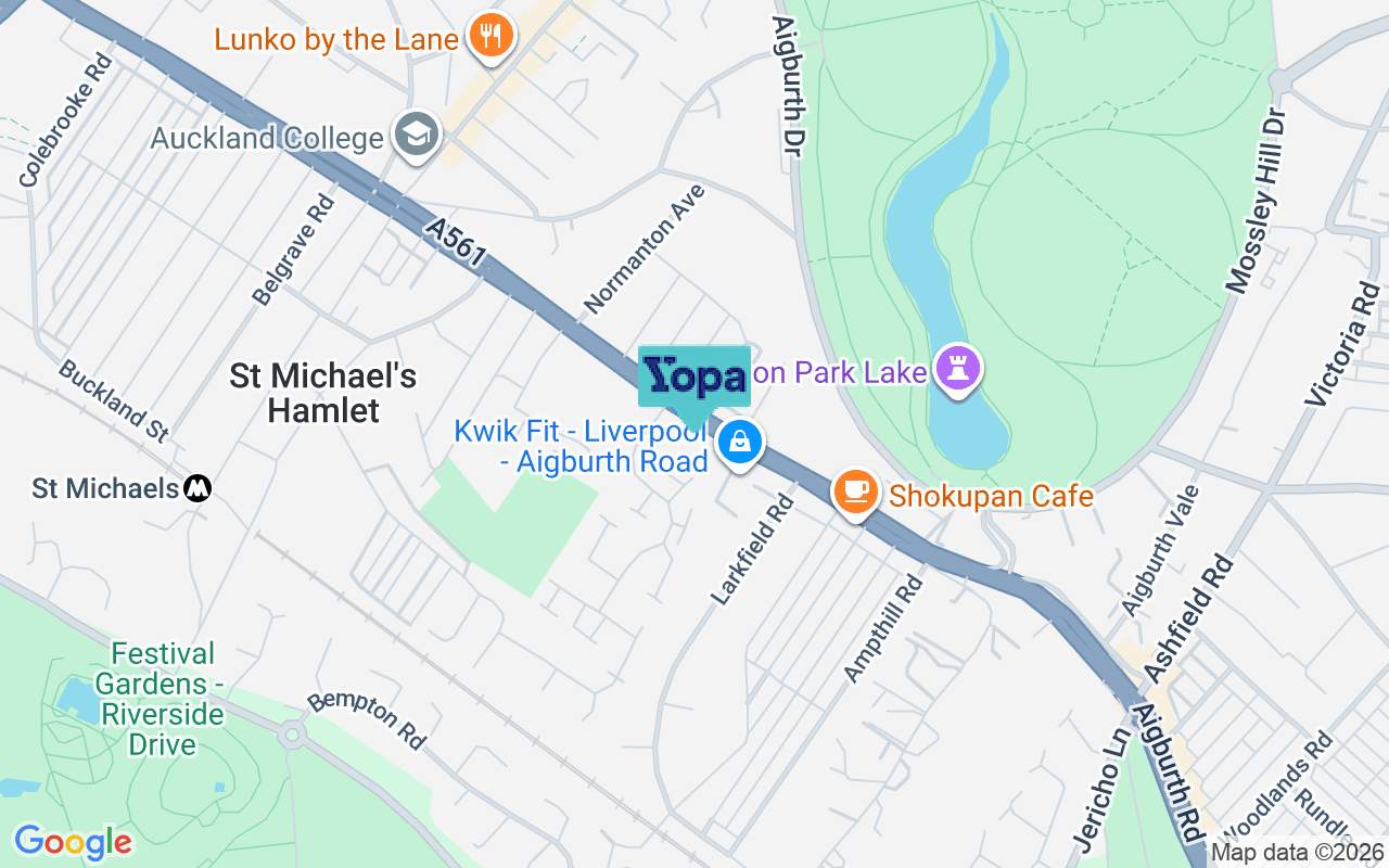 Map showing the location of L17 9PN