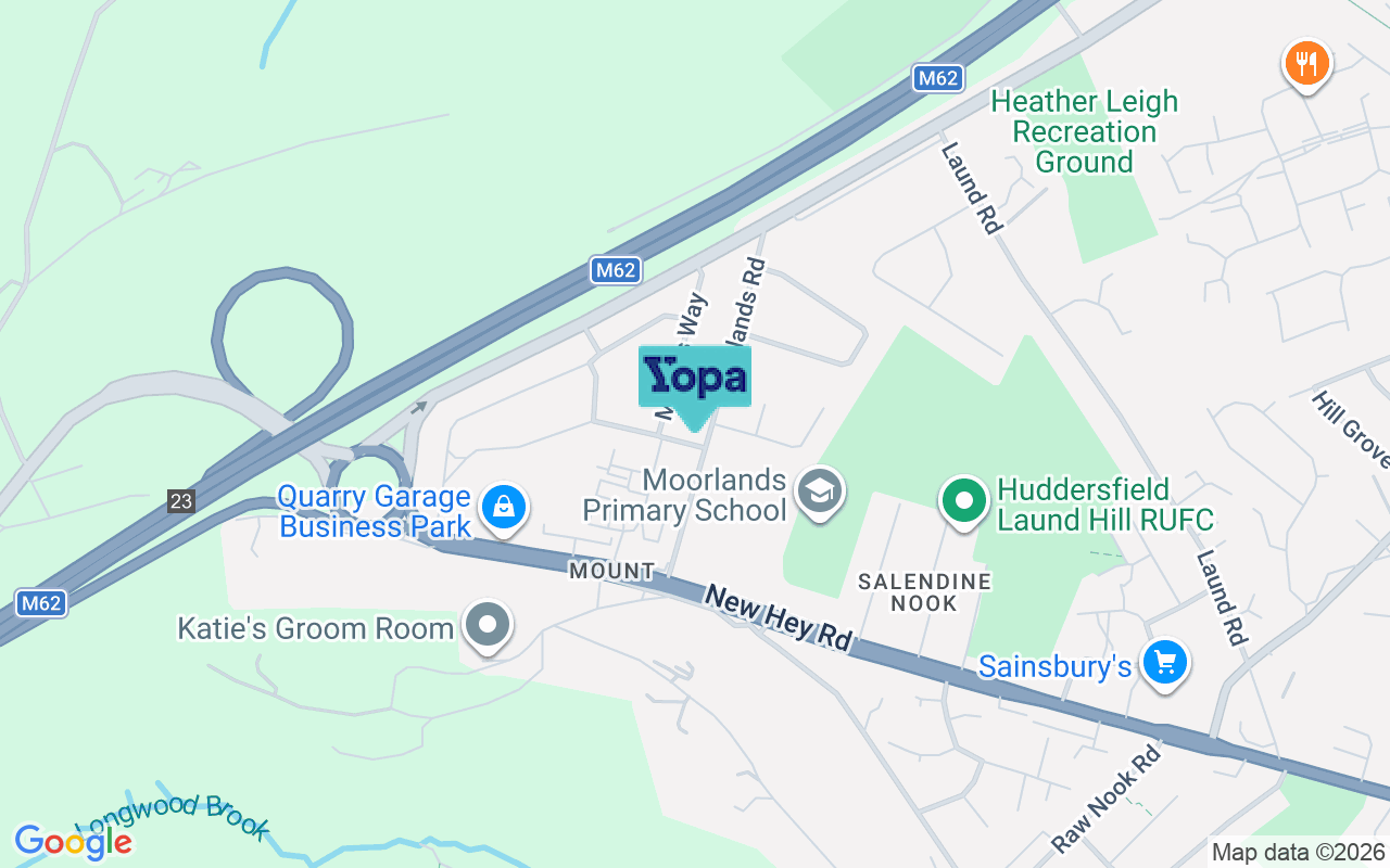 Map showing the location of HD3 3UQ