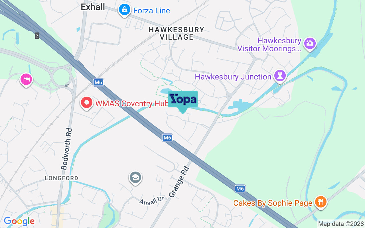 Map showing the location of CV6 6NA