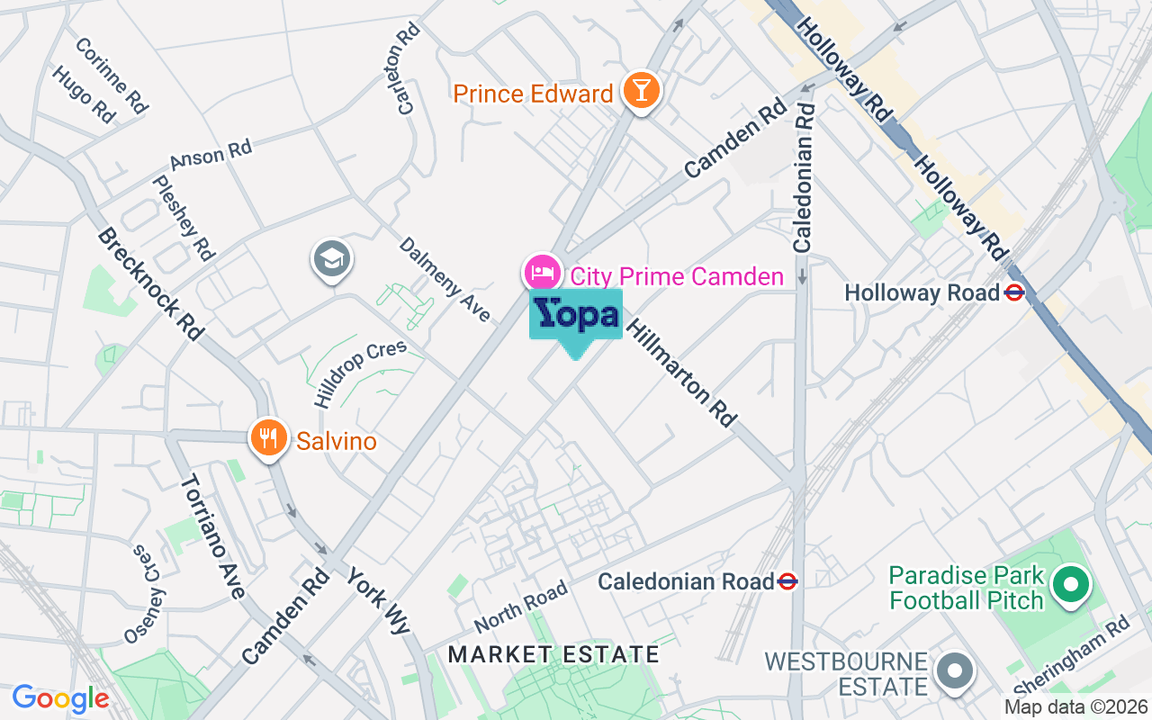 Map showing the location of N7 9LX
