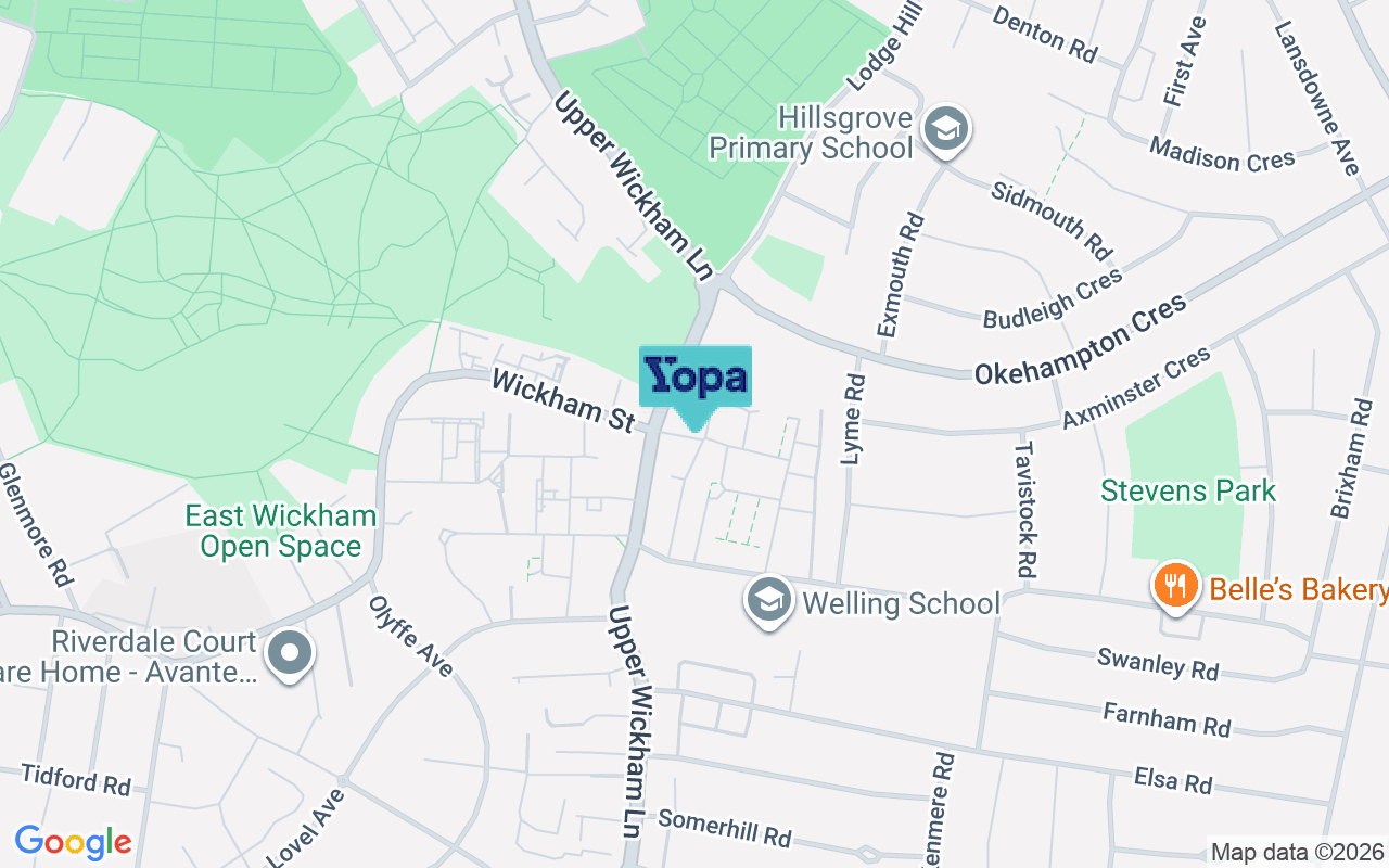 Map showing the location of DA16 1RD