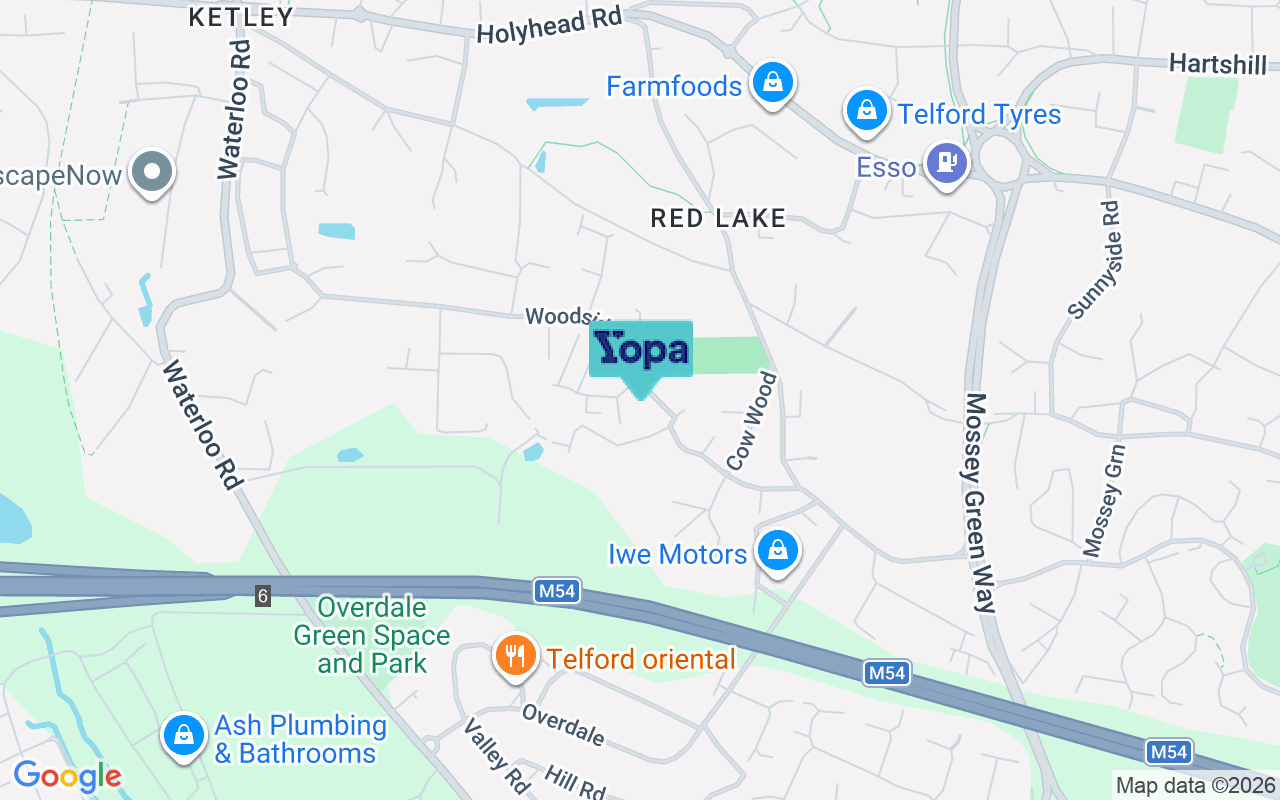 Map showing the location of TF1 5WT