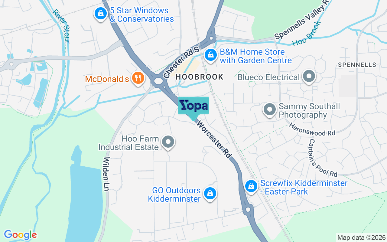 Map showing the location of DY10 1YD