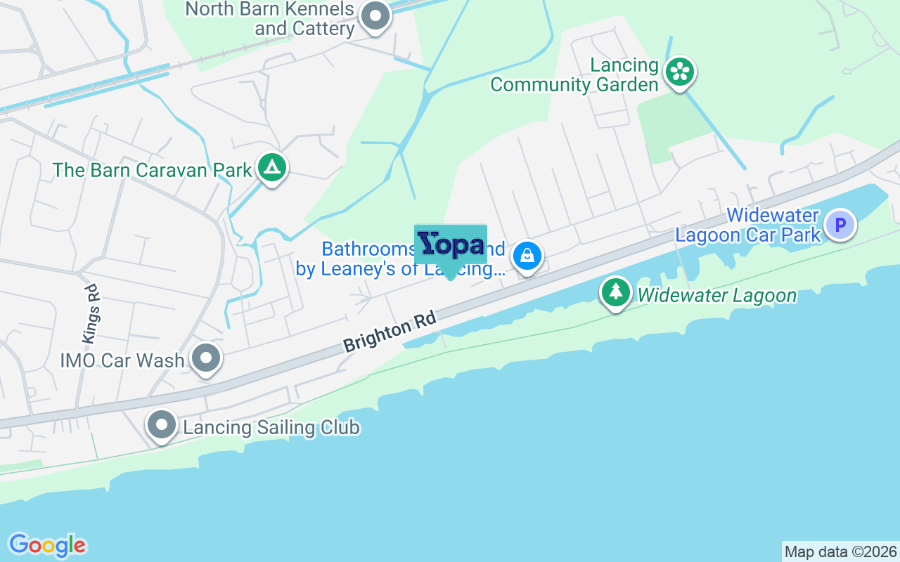 Map showing the location of BN15 8NA