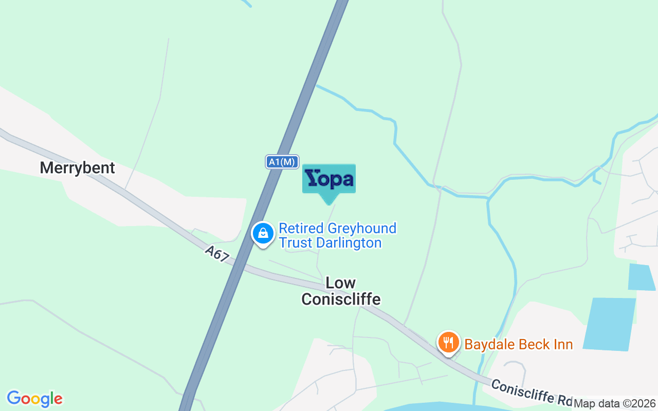 Map showing the location of DL2 2JZ
