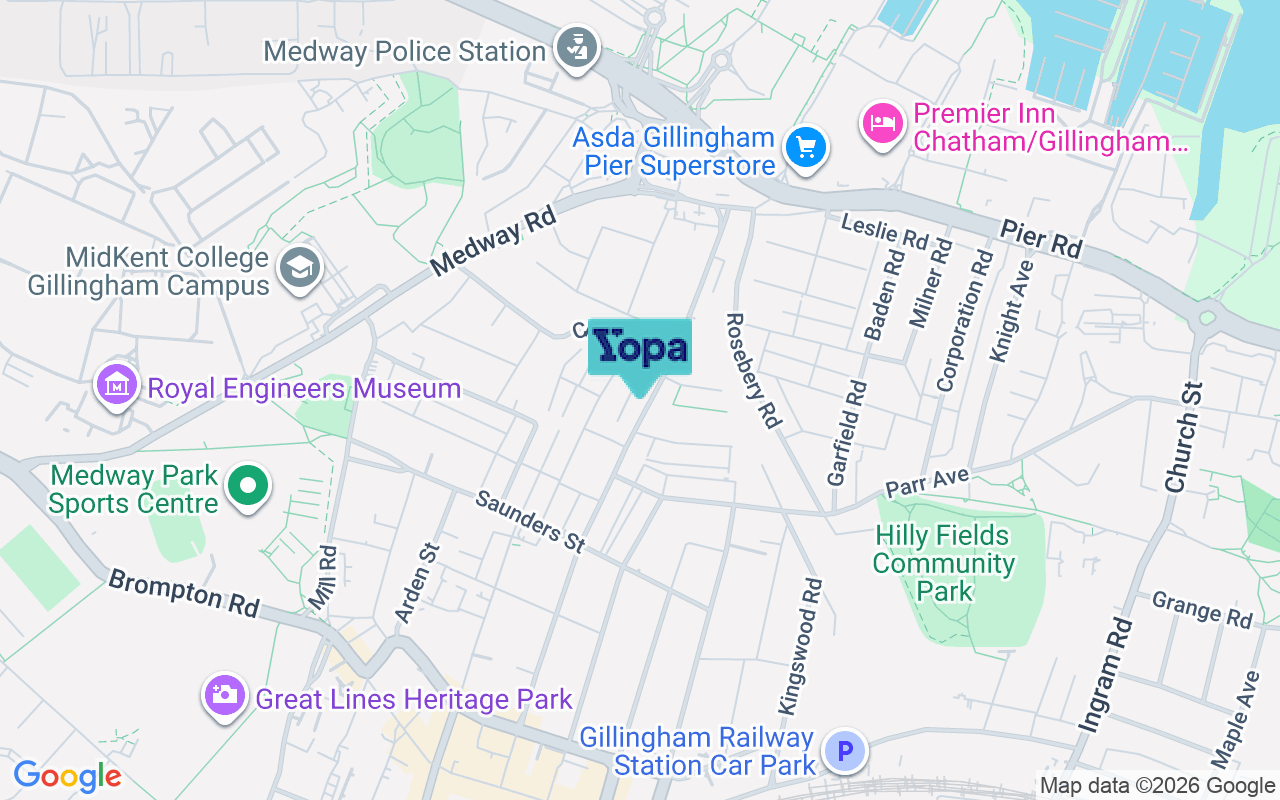 Map showing the location of ME7 1LR