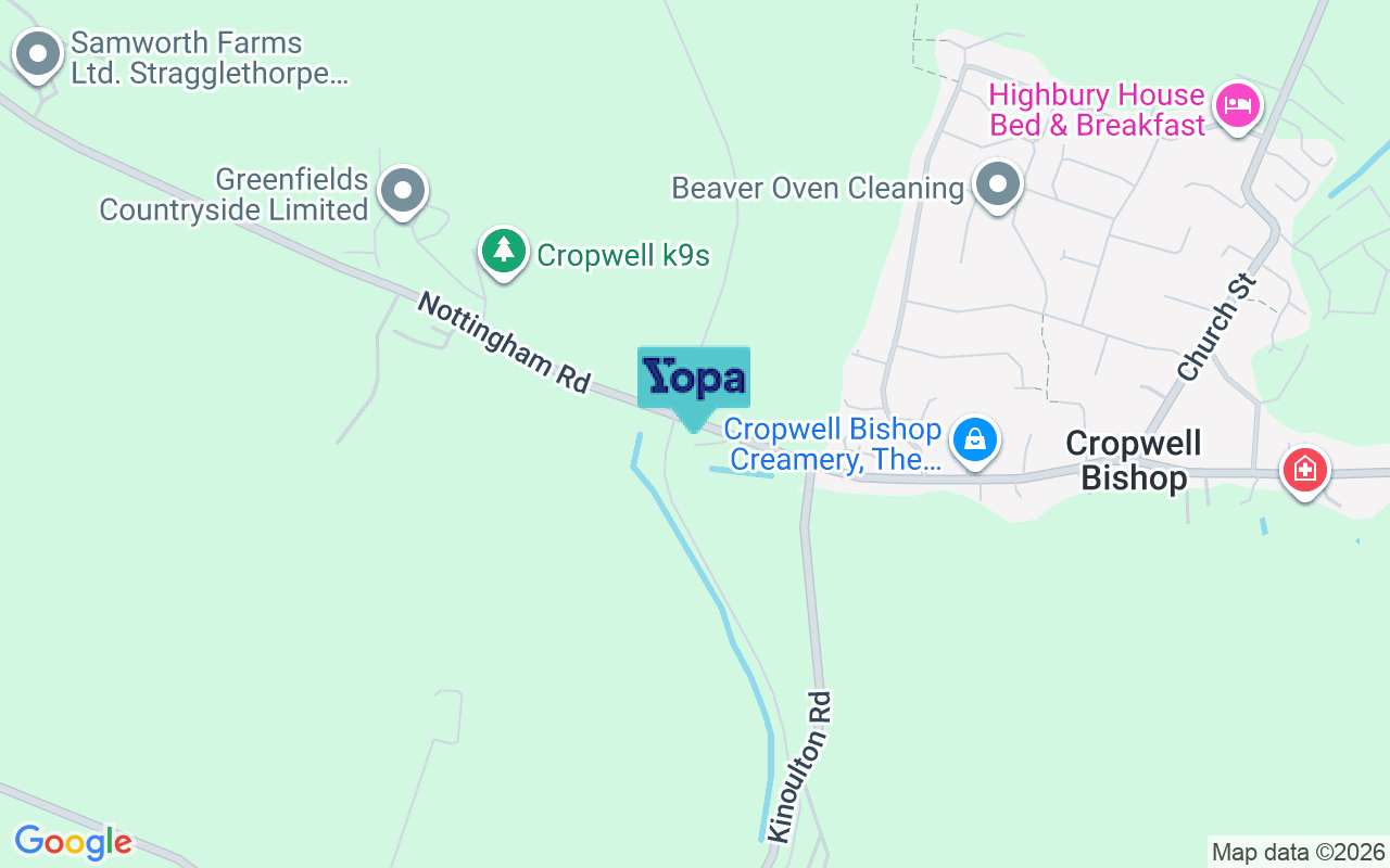 Map showing the location of NG12 3BA