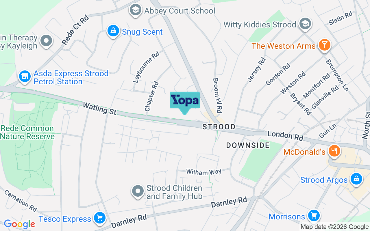 Map showing the location of ME2 3NY