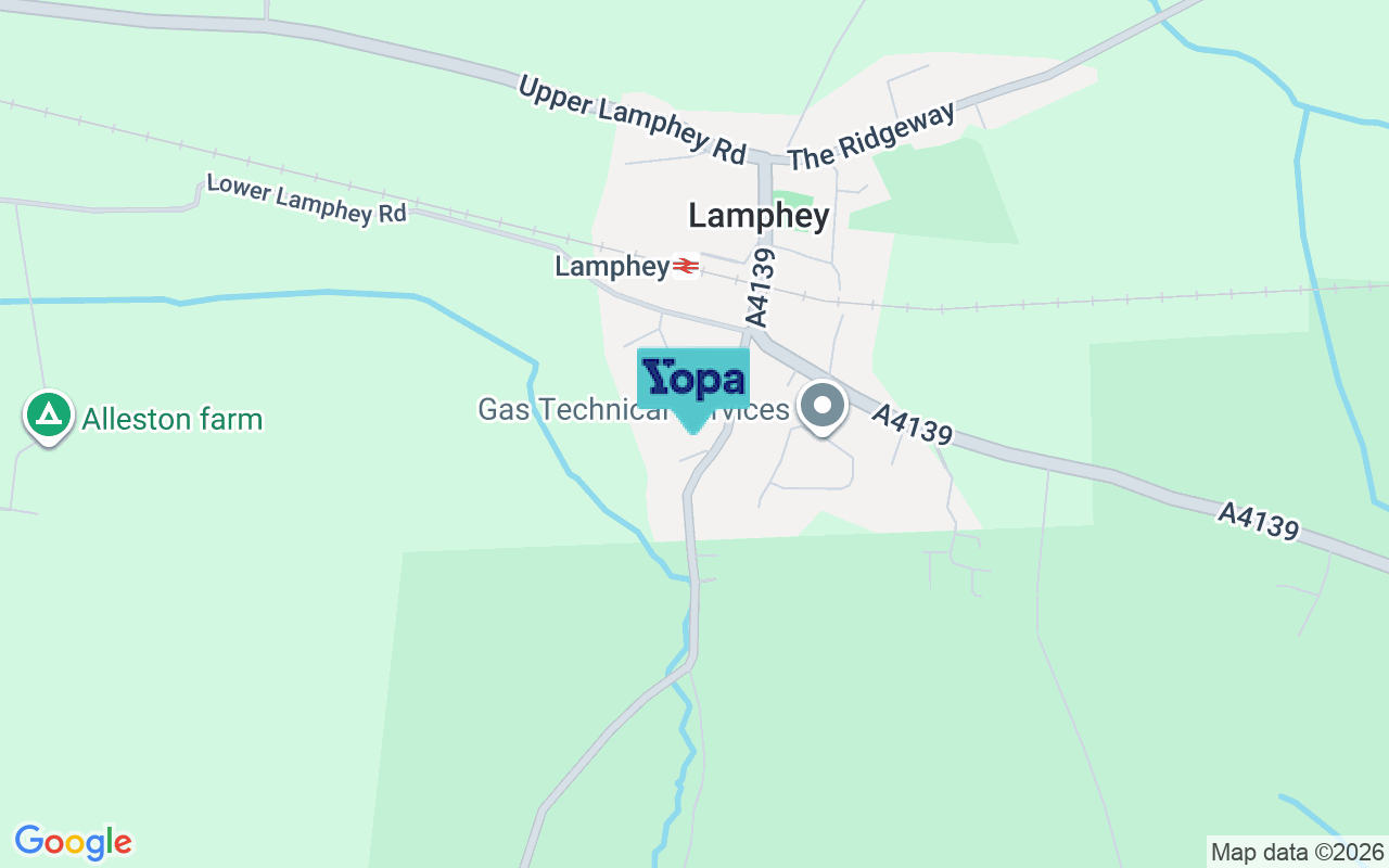 Map showing the location of SA71 5JX