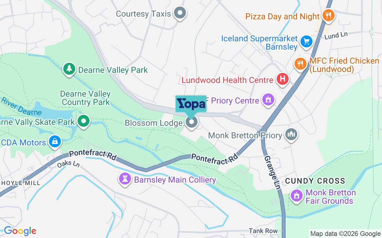 Map showing the location of S71 5QX