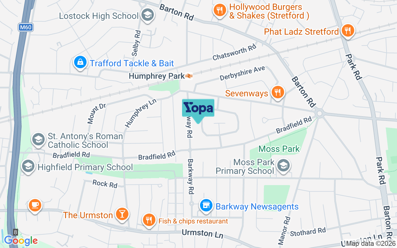 Map showing the location of M32 9WA