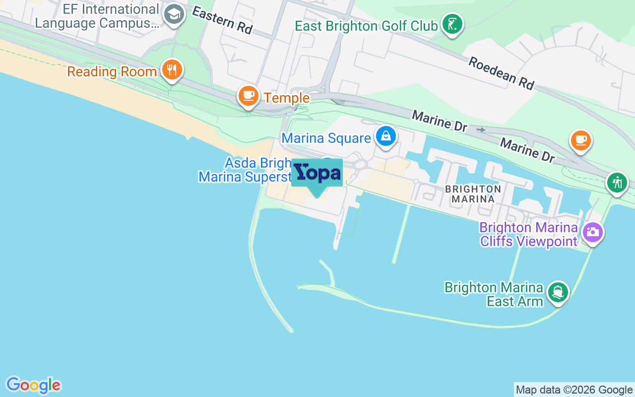 Map showing the location of BN2 5UT