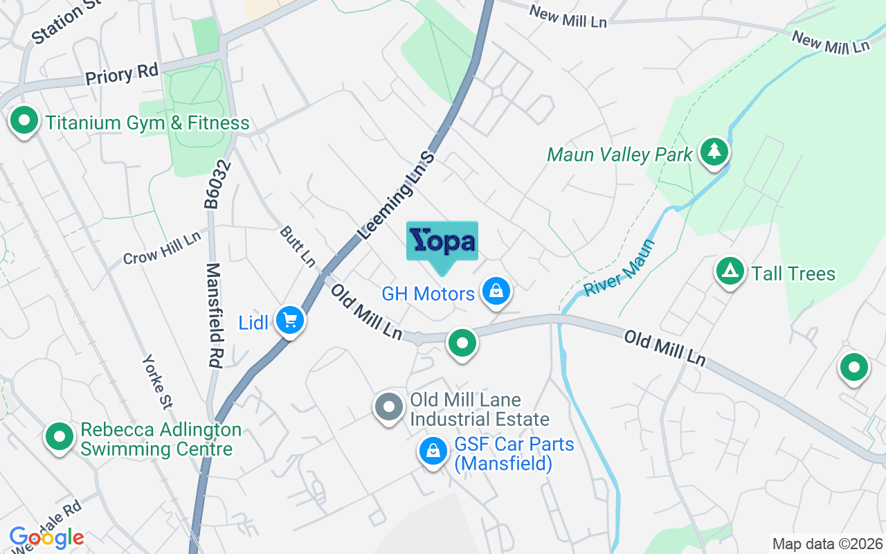 Map showing the location of NG19 9AP