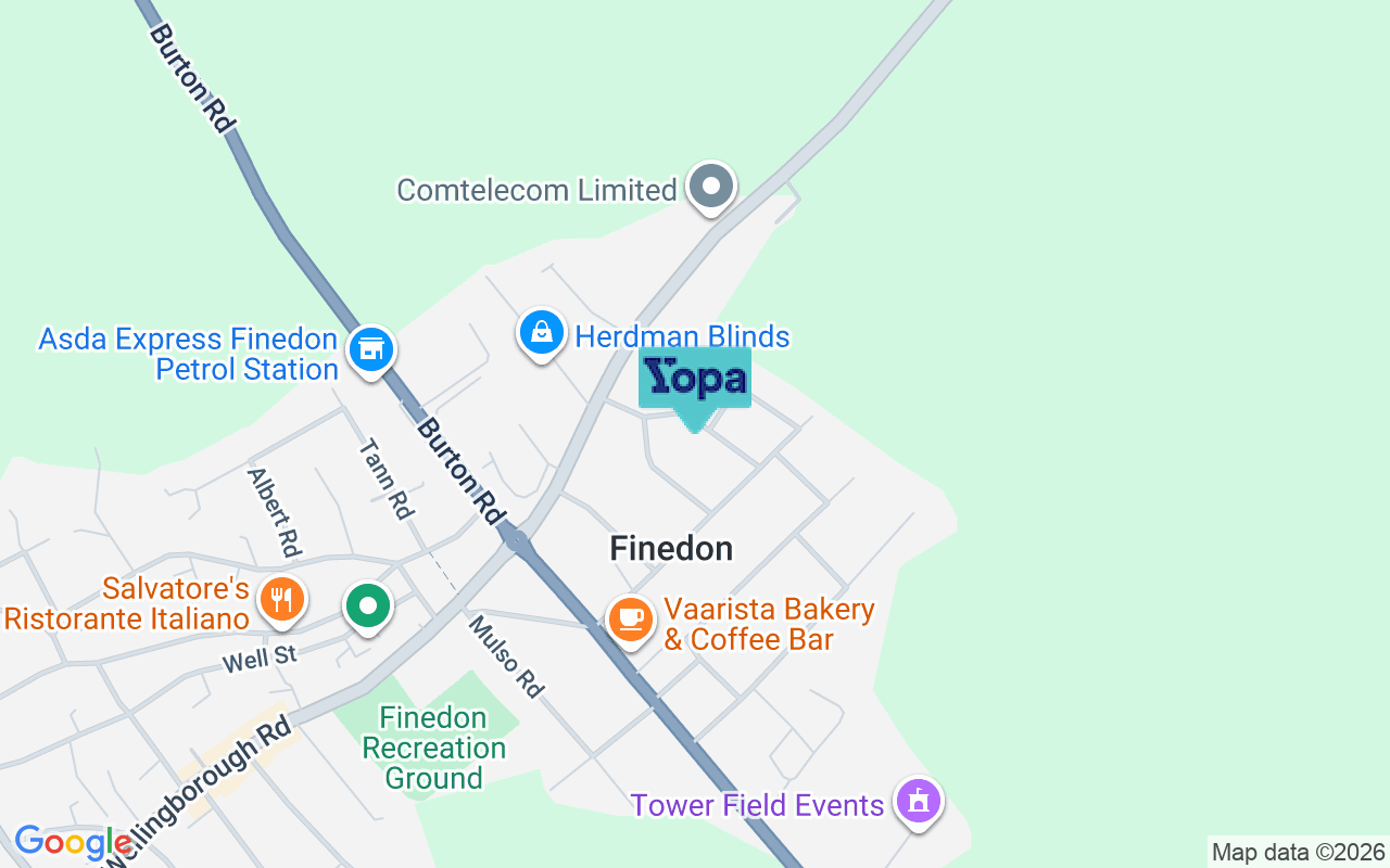 Map showing the location of NN9 5DJ