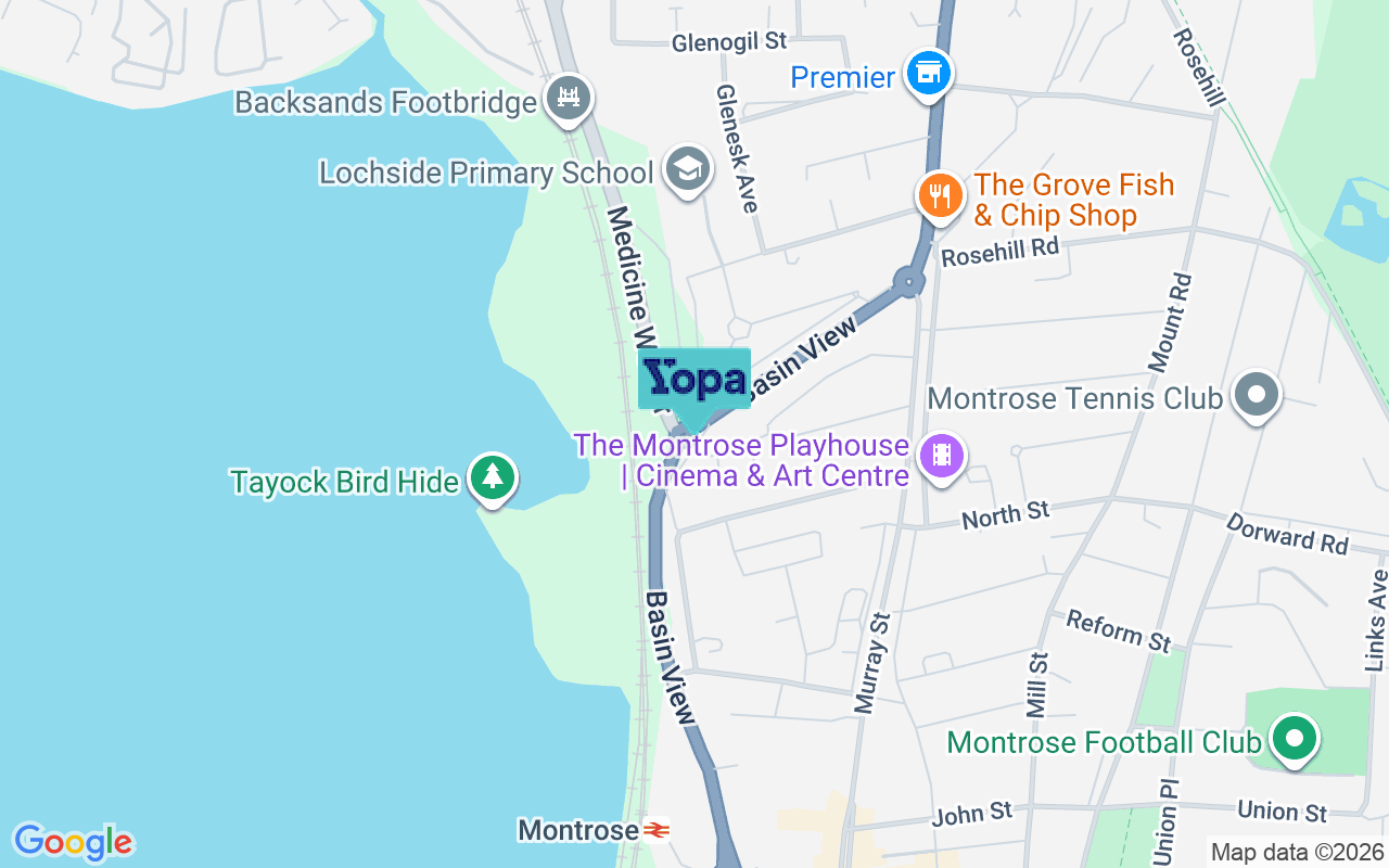 Map showing the location of DD10 8TW