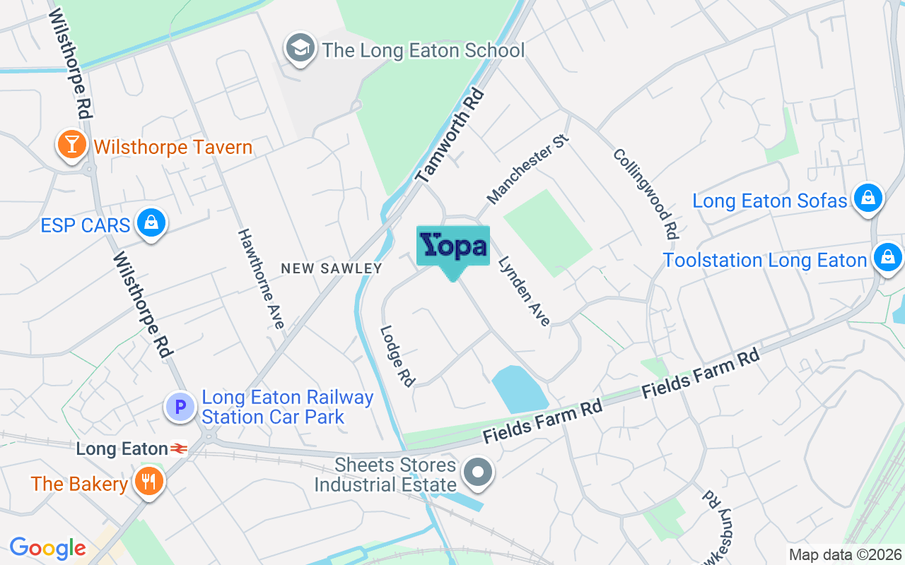 Map showing the location of NG10 1AG