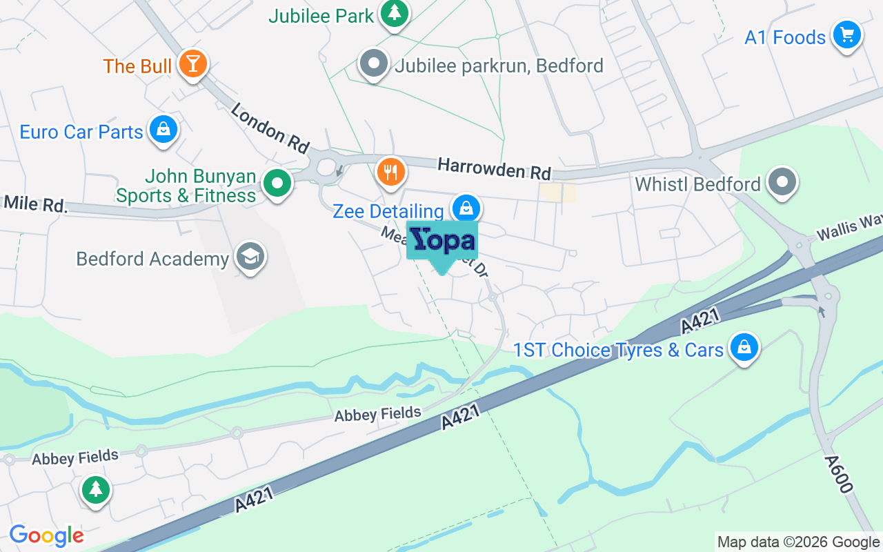Map showing the location of MK42 0RE