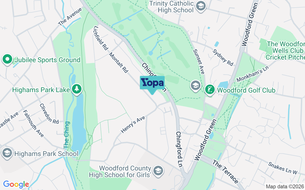 Map showing the location of IG8 9RX