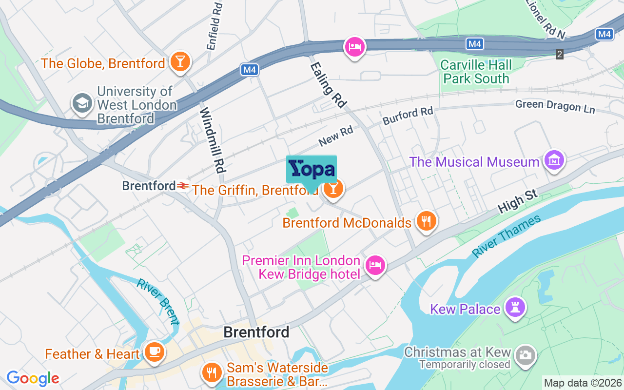Map showing the location of TW8 0PH