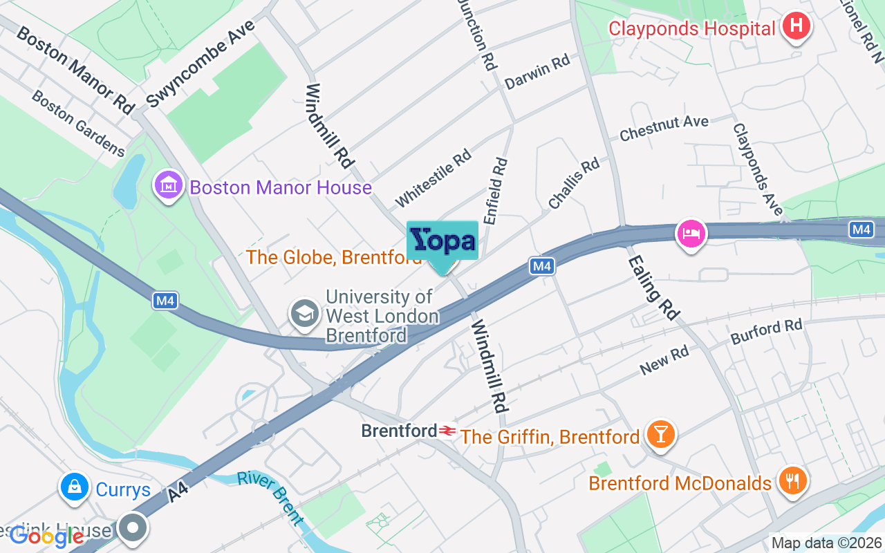 Map showing the location of TW8 9NA