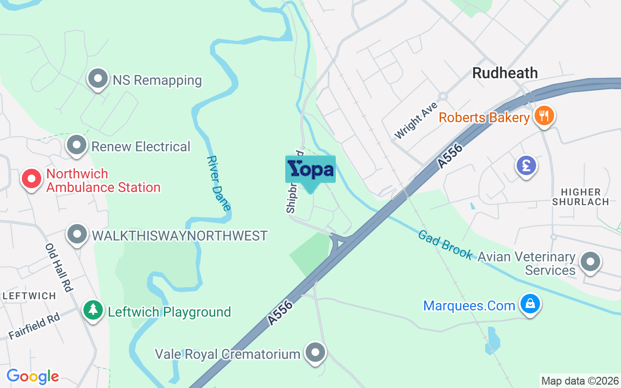 Map showing the location of CW9 7NZ