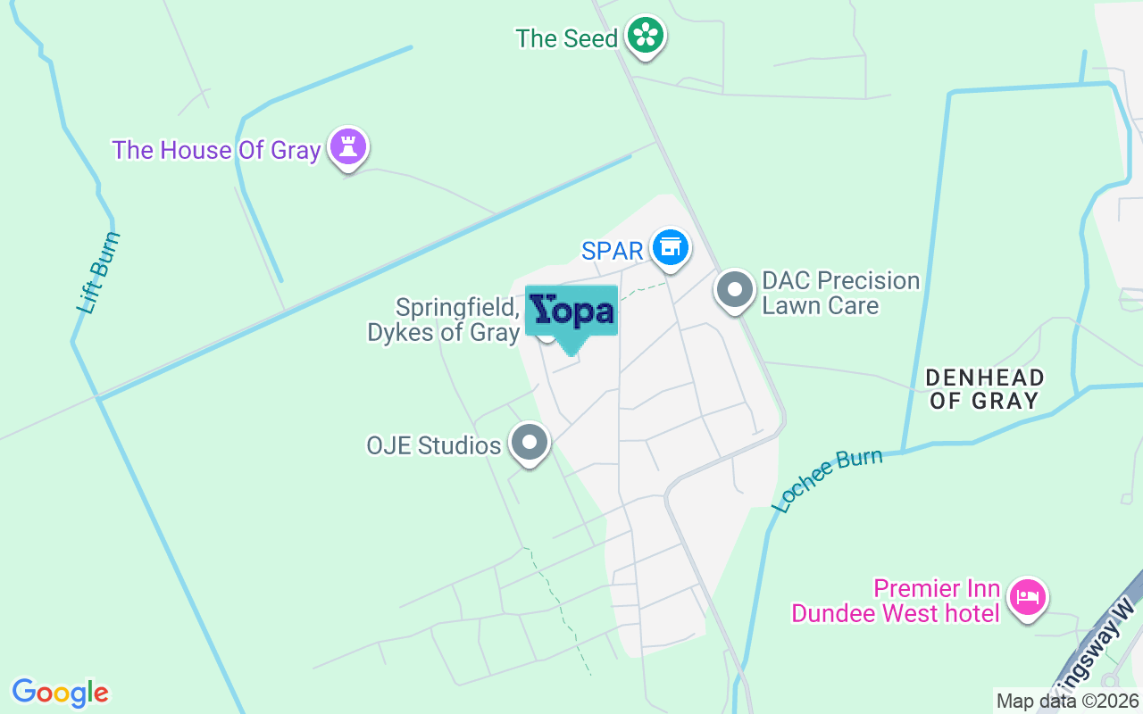Map showing the location of DD2 5FY