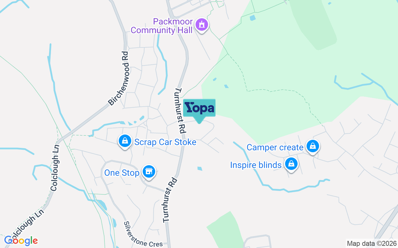 Map showing the location of ST7 4QL