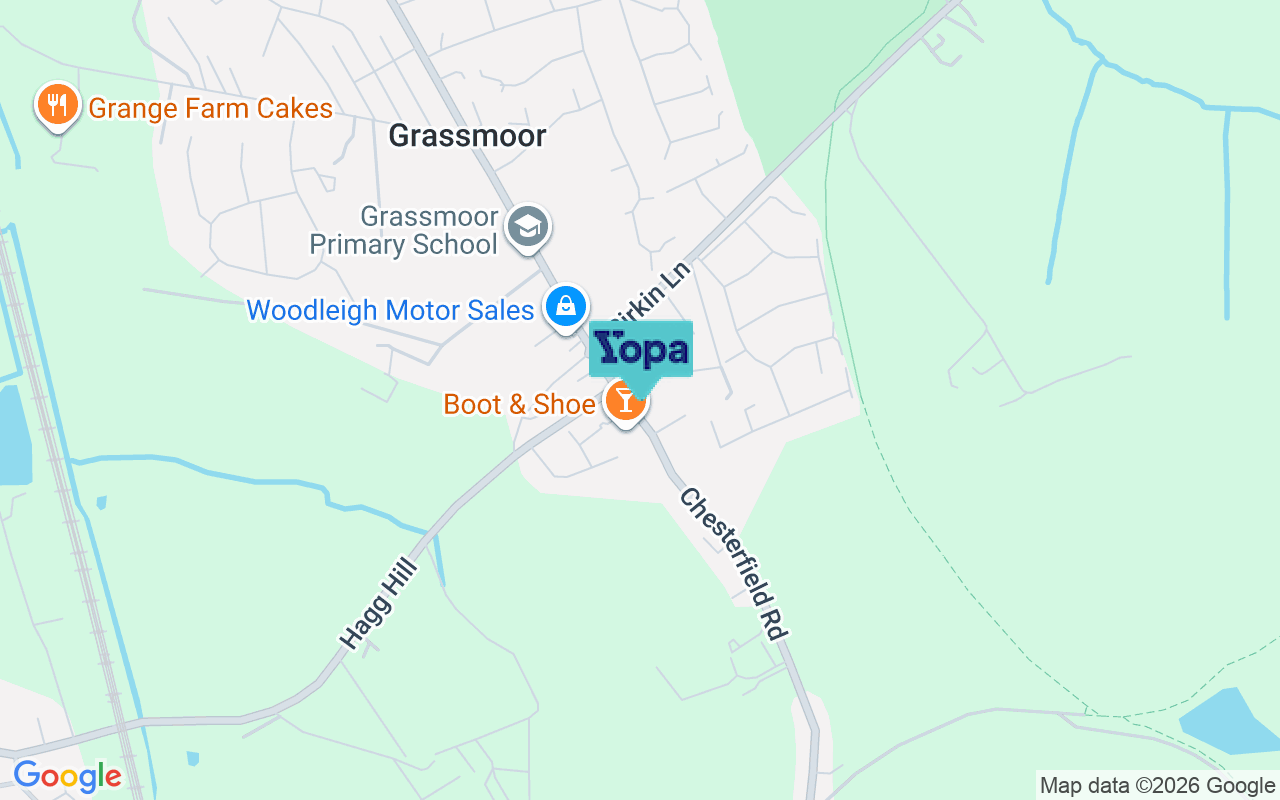 Map showing the location of S42 5EX