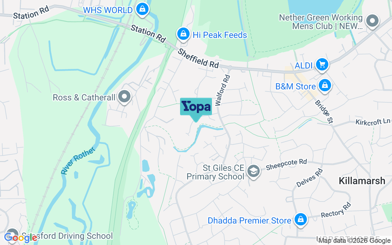 Map showing the location of S21 1SH