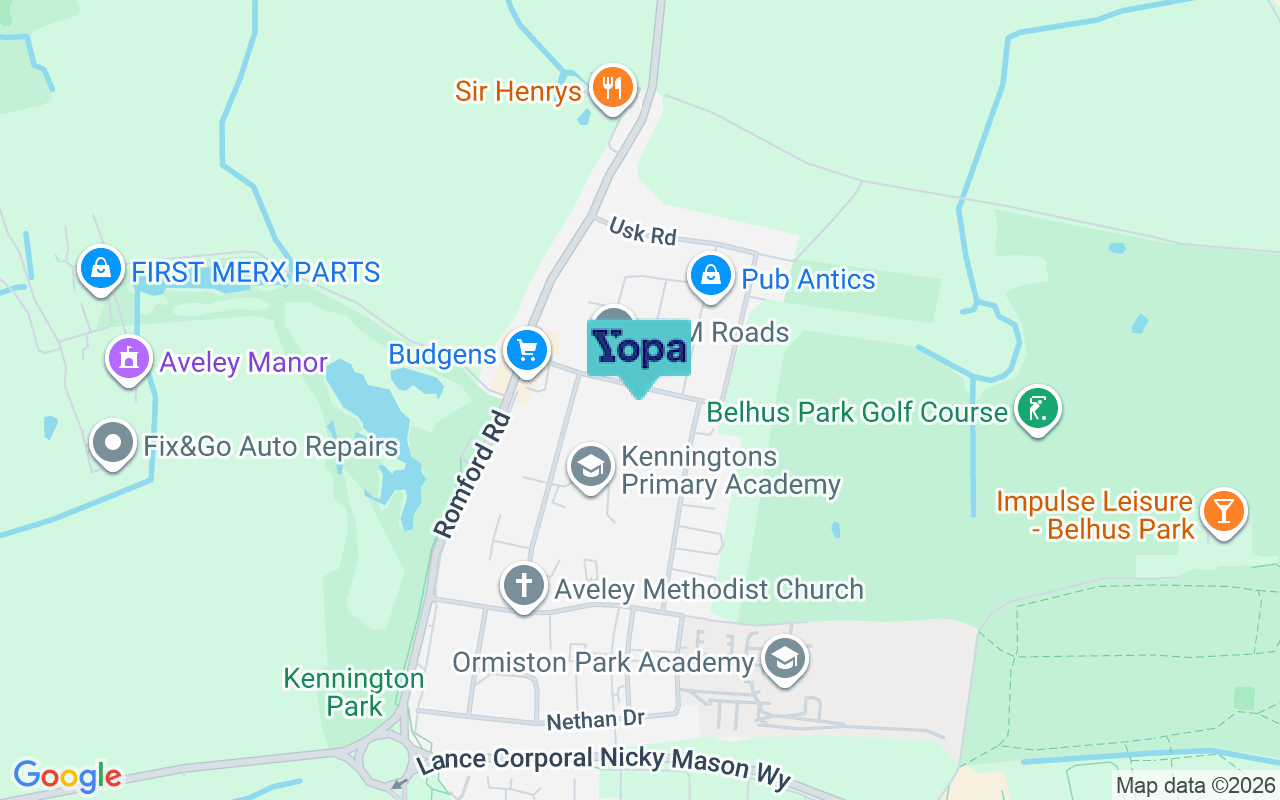Map showing the location of RM15 4NT