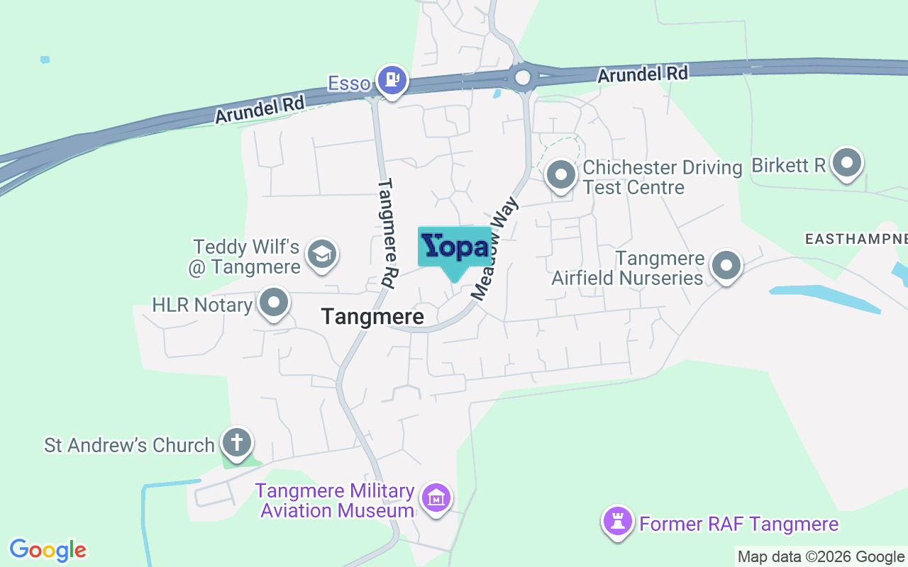 Map showing the location of PO20 2FG