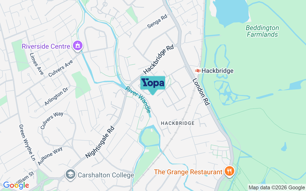 Map showing the location of SM6 7FD