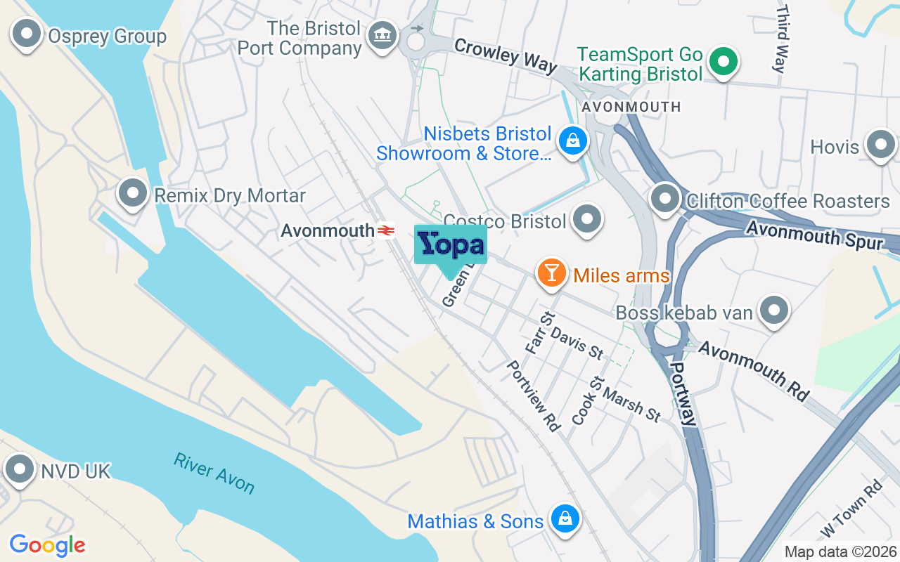 Map showing the location of BS11 9JD