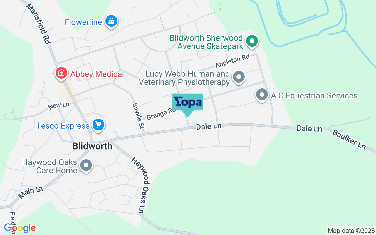 Map showing the location of NG21 0SB