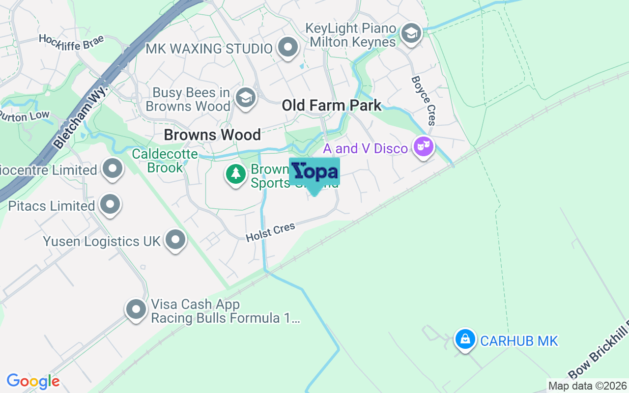 Map showing the location of MK7 8QL